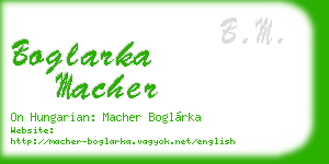 boglarka macher business card