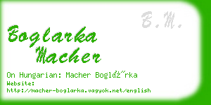 boglarka macher business card